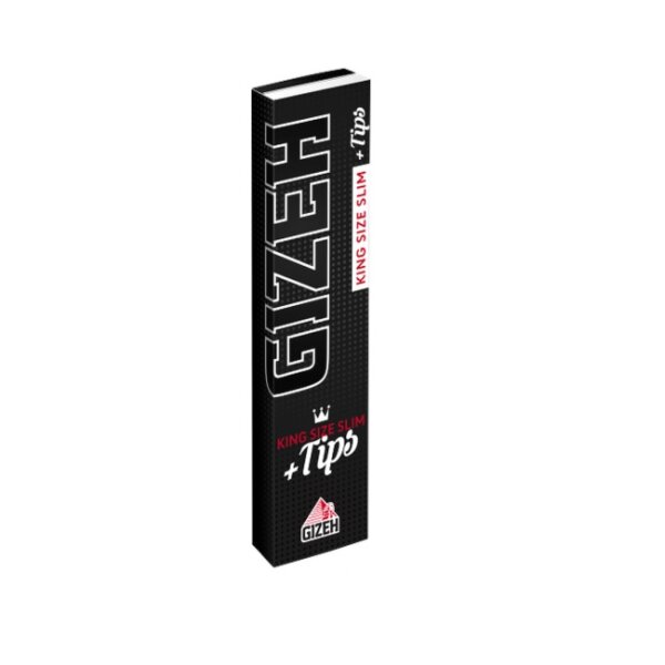 PAP.GIZ.BLACK SLIM+TIPS - KING SIZE