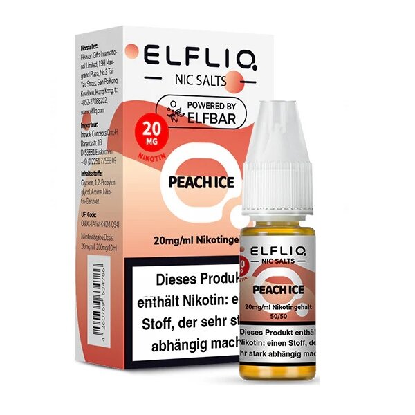 ELFLIQ - 10ml - (20mg Nikotin) - Peach Ice