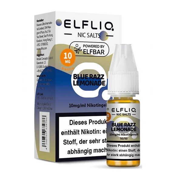 ELFLIQ - 10ml - (10mg Nikotin) - Blue Razz Lemonade
