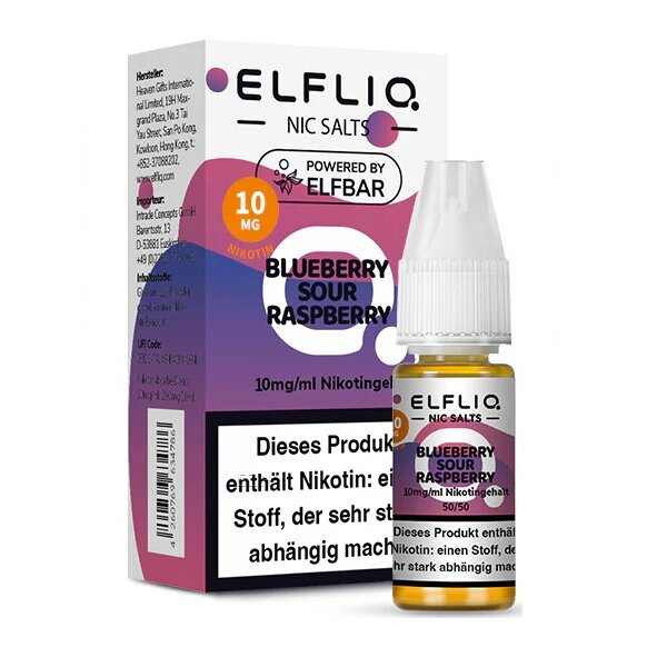 ELFLIQ - 10ml - (10mg Nikotin) - Blueberry Sour Raspberry