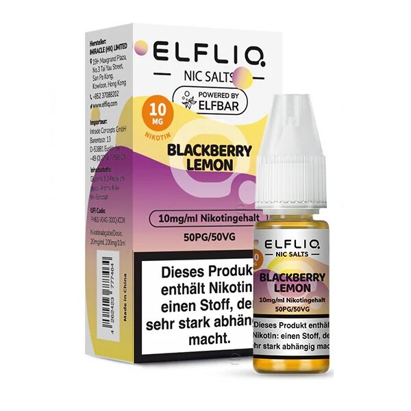 ELFLIQ - 10ml - (10mg Nikotin) - Blackberry Lemon