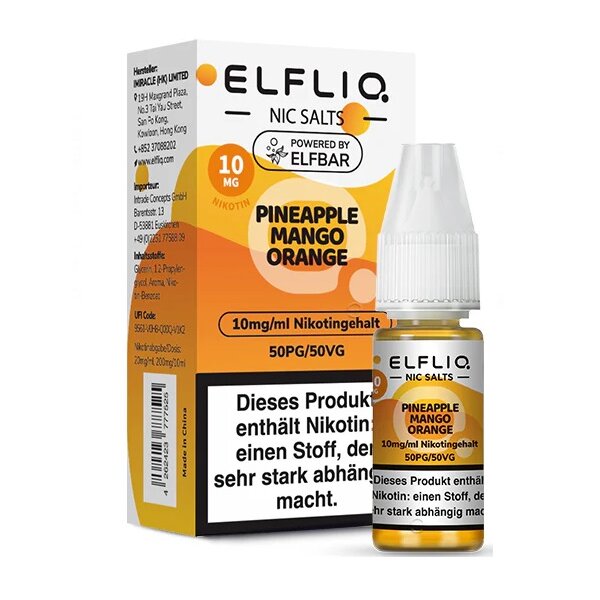 ELFLIQ - 10ml - (10mg Nikotin) - Pineapple Mango Orange