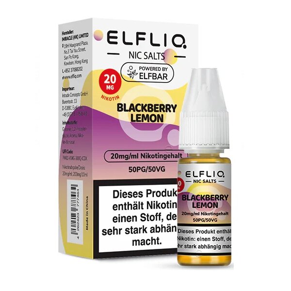 ELFLIQ - 10ml - (20mg Nikotin) - Blackberry Lemon