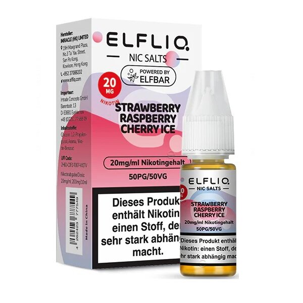ELFLIQ - 10ml - (20mg Nikotin) - Strawberry Raspberry Cherry Ice