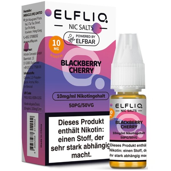 ELFLIQ - 10ml - (10mg Nikotin) - Blackberry Cherry