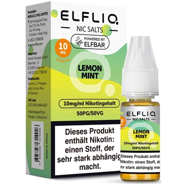 ELFLIQ - 10ml - (10mg Nikotin) - Lemon Mint