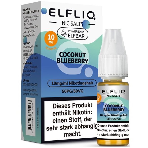 ELFLIQ - 10ml - (10mg Nikotin) - Coconut Blueberry