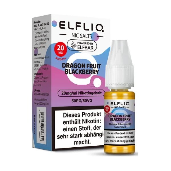 ELFLIQ - 10ml - (20mg Nikotin) - Dragon Fruit Blackberry
